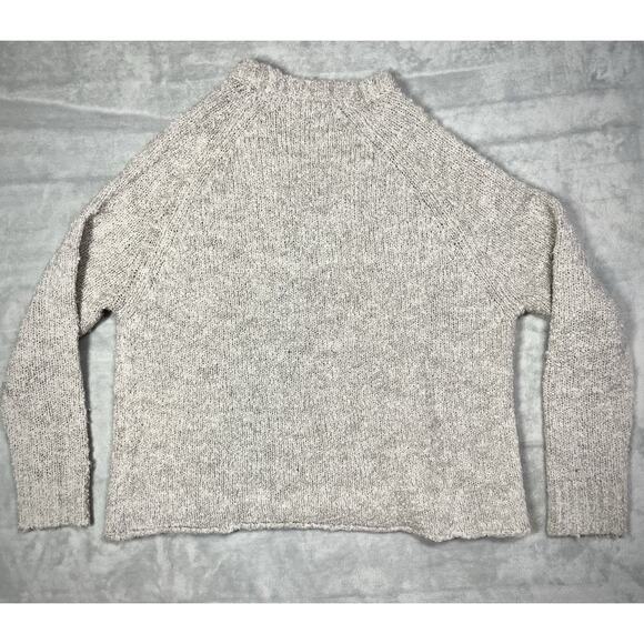Natural Life Wool Blend Sweater Oversized XS Gray Nubbly Light Chunky Neutral - Picture 3 of 10